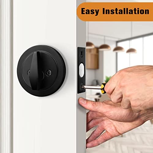 Probrico Single Cylinder Deadbolt Flat Black