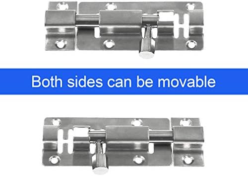 6-Piece Door Security Latch Lock Set Durable Easy to Install