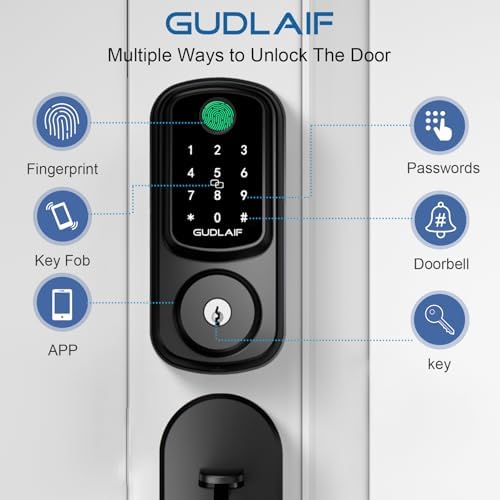 Keyless Entry Door Lock Deadbolt with Handle Set Alexa