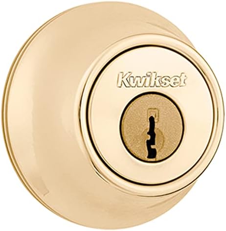 Kwikset 660 Deadbolt Entry Door Lock Polished Brass
