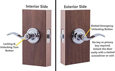 Copper Creek Waverly Door Lever Polished Stainless - Secure Entry Solution