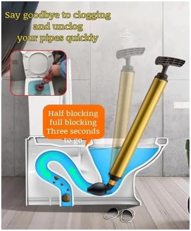 Stainless Steel Drain unclogger Tool Quick Effective for Toilets Pipes Insert Gun