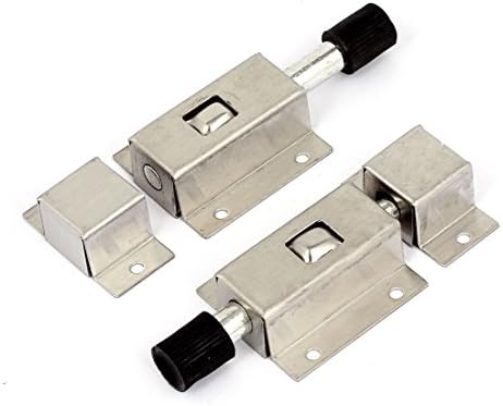 Stainless Steel Door Latch Lock with Push Button - 28 Long Latches Bolts