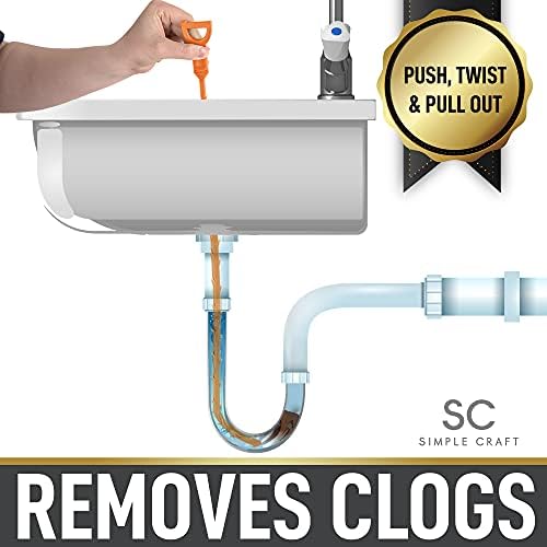 Simple Craft 5 Pack Plumbing Snake Drain Clog Remover
