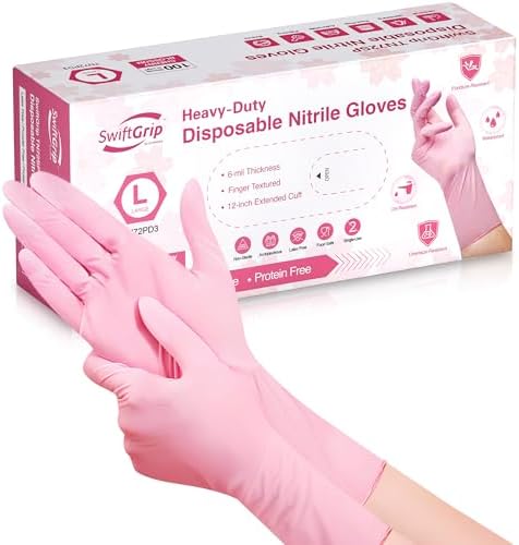 SwiftGrip Disposable Nitrile Dishwashing Gloves
