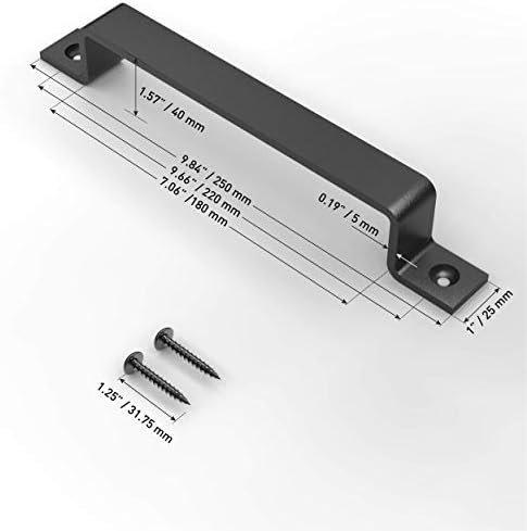 VivaLight Rustic Rod Pull 10 Steel Door Hardware Easy Install