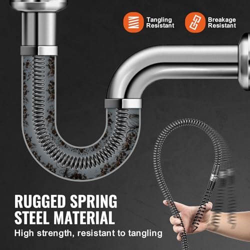 Professional Drain Cleaning Cable with 7 Cutters for 08 to 39 Pipes