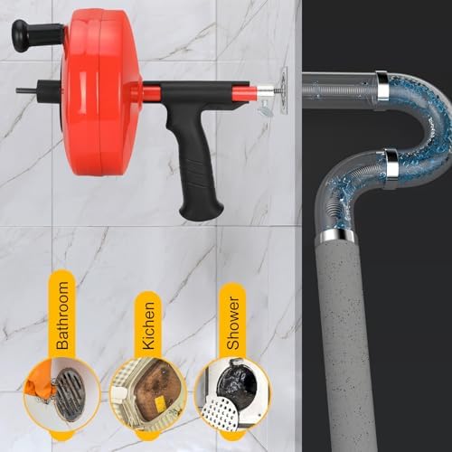 Lonsge50 Ft Drain AugerUpdated for Efficient Cleaning