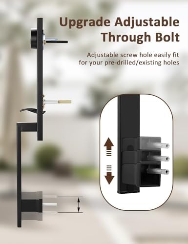 Secure Front Door Handle Set with Matte Black Finish