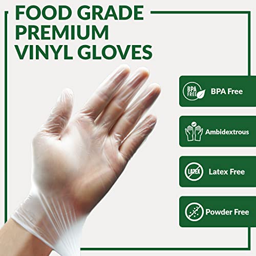 GORILLA SUPPLY Disposable Heavy Duty Vinyl Gloves Latex Free Powder Free