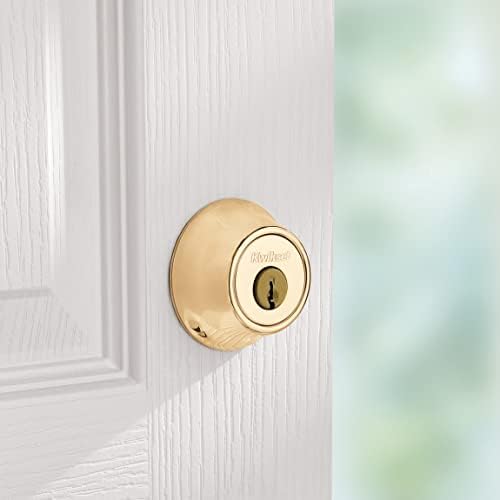 Kwikset 660 Deadbolt Entry Door Lock Polished Brass