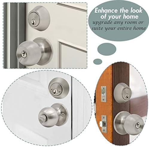 4-Pack Keyed Entry Door KnobsDeadbolt Set