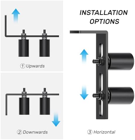 TOIMIOTOIM Black Heavy Duty Slide Gate Guide Roller 3