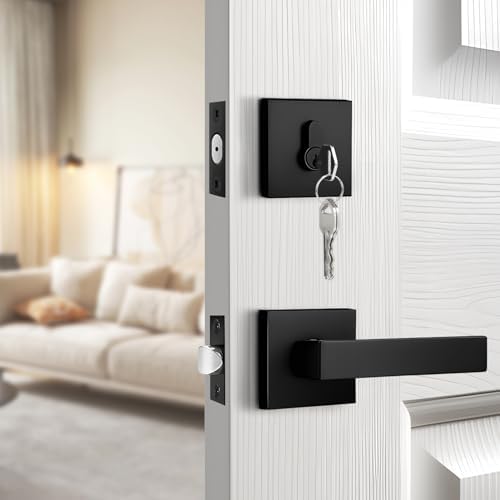 Probrico Matte Black Exterior Door Locksets