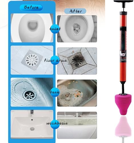 Quick-acting High Pressure Toilet Unblocker Set of 2