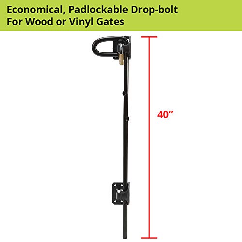 DD Technologies Q-Bolt Lock Durable Secure Padlockable for Wood Vinyl Gates