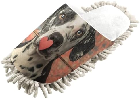 Burbuja Valentine Dog Mop Slippers Washable and Durable for Men and Women