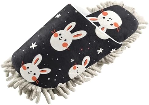 FLildon Microfiber Night Sky Rabbits Mop Slipper