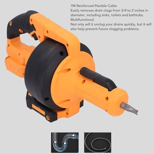 Drain Auger with 7m Cable and LED