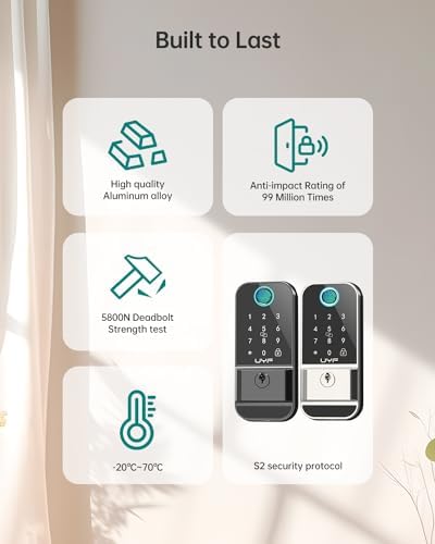 UYF WiFi Smart Front Door Lock with Keyless Entry and Alexa Integration