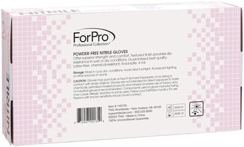 ForPro Professional Collection Disposable Nitrile Gloves - Latex-FreeChemical ResistantNon-SterileFood Safe