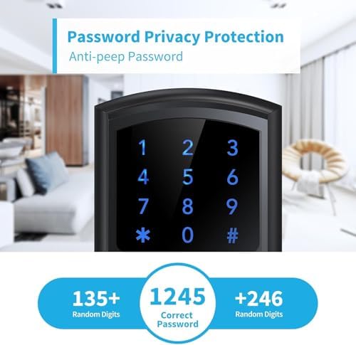 Signstek Keyless Entry Door Lock with Matte Black
