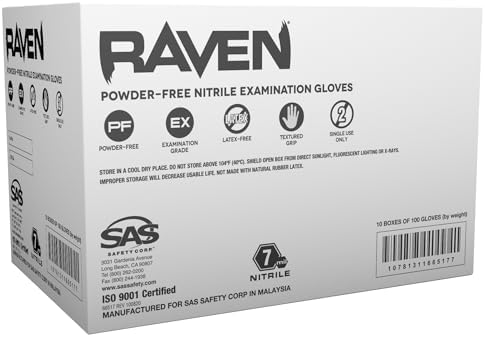 Nitrile Gloves X-Large Case of 1000 Powder-Free Disposable