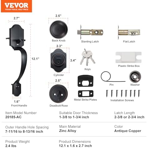 VEVOR Front Door Handle Set