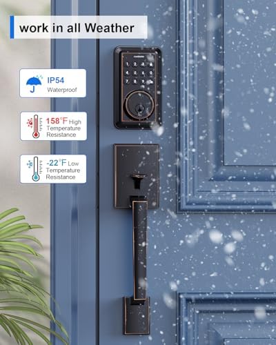 Smart Front Door Lock - Keyless Entry - Oil Rubbed Bronze