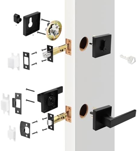 Probrico Matte Black Exterior Door Locksets
