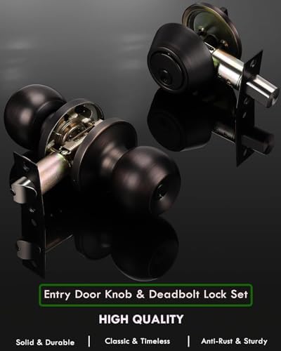 Secure Durable Entry Door Lock Set
