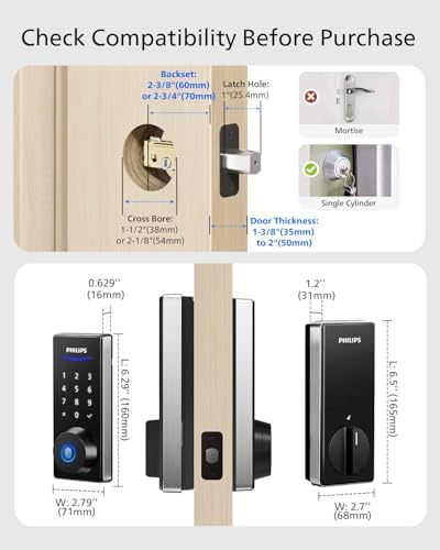 Fingerprint Keyless Entry Door Lock with App Control