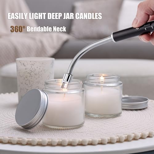 Flameless rechargeable 2-pack compact arc lighter for candles grills and camping