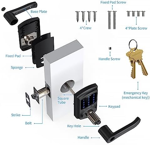 Signstek Keyless Entry Door Lock with Matte Black