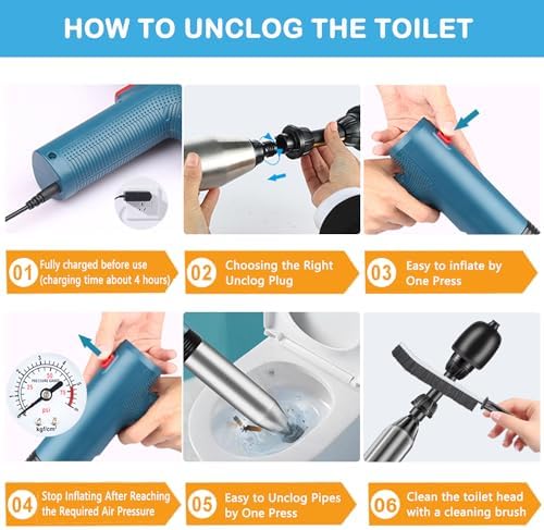 Heavy-Duty Electric Toilet Plunger
