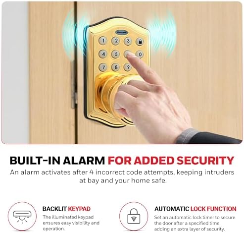 Honeywell Smart Door Lock with Polished Brass