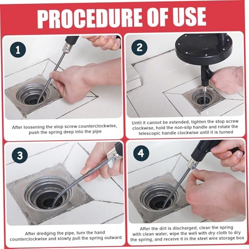 Quick-acting drain auger for clog removal