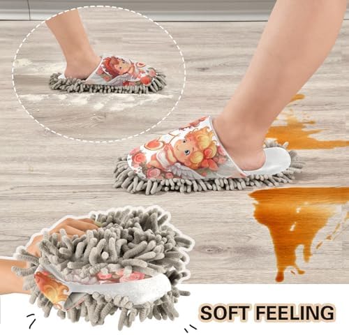 Burbuja Valentine Mop Slippers Washable Design for Men Women