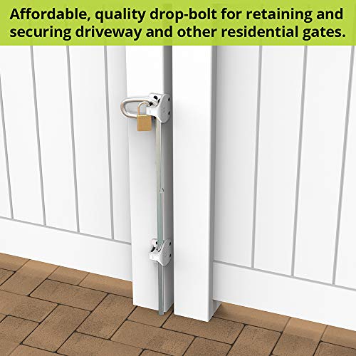 DD Technologies Q-Bolt Lock Durable Secure Padlockable for Wood Vinyl Gates