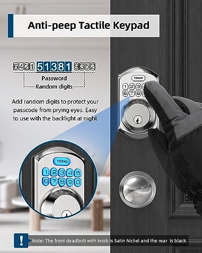 TEHO Keyless Entry Door Lock Smart and Secure Front Door Solution