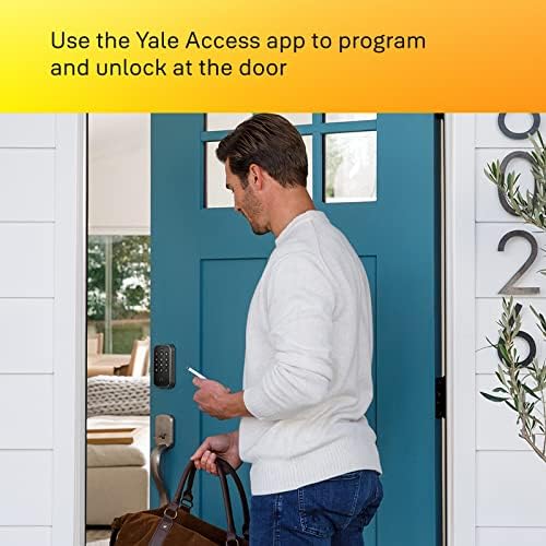 Yale - Deadbolt with Z-Wave Keypad Code Black Suede