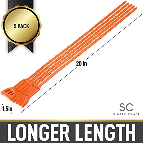 Simple Craft 5 Pack Plumbing Snake Drain Clog Remover