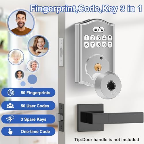 Secure Front Door Lock with Fingerprint Entry