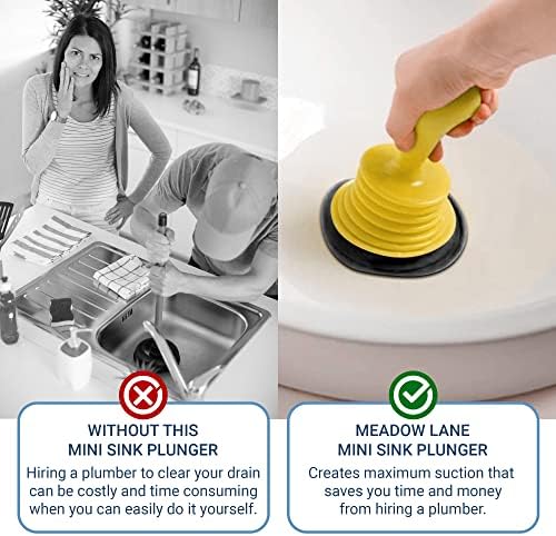 Ergonomic Powerful 7 Sink Plunger for Efficient Draining