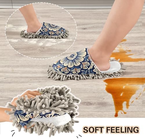 Soft Comfortable Eco-Friendly Microfiber Mop Slippers for Women Men