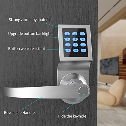 Keypad Door Lock with Handle Smart Entry