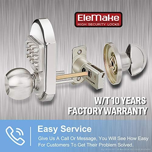 Keyless Door Lock Deadbolt Entry Door Knob Keypad Digital Combination