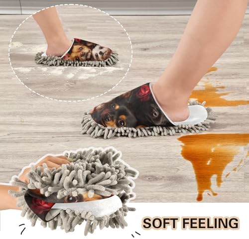 Burbuja Dogs Roses Mop Slippers More Than Just a Slipper