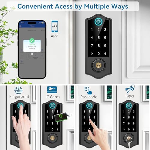Harfo Smart Door Lock Set with Fingerprint App Control Keyless Entry Security