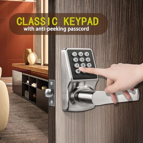 Keyless Entry Door Lock with Keypad Silver
